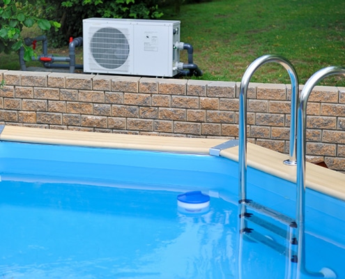 Installation de pompe à chaleur pour piscine