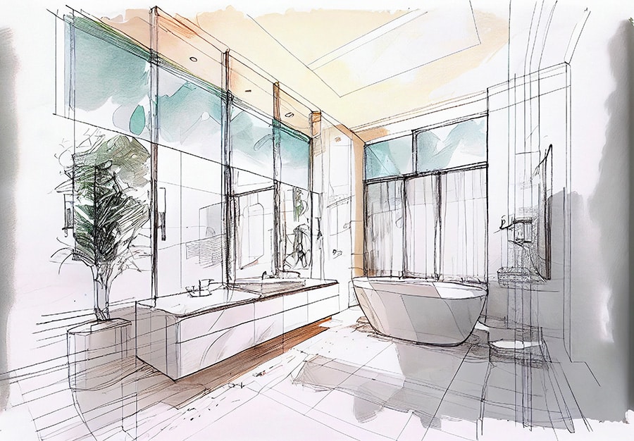 Rénover la salle de bain d'une maison contemporaine