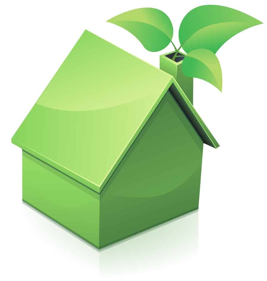 Maison verte écologique (reflet)