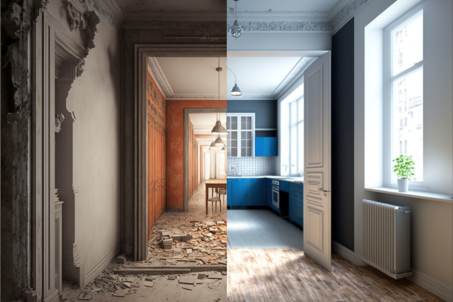 Avant et après rénovation